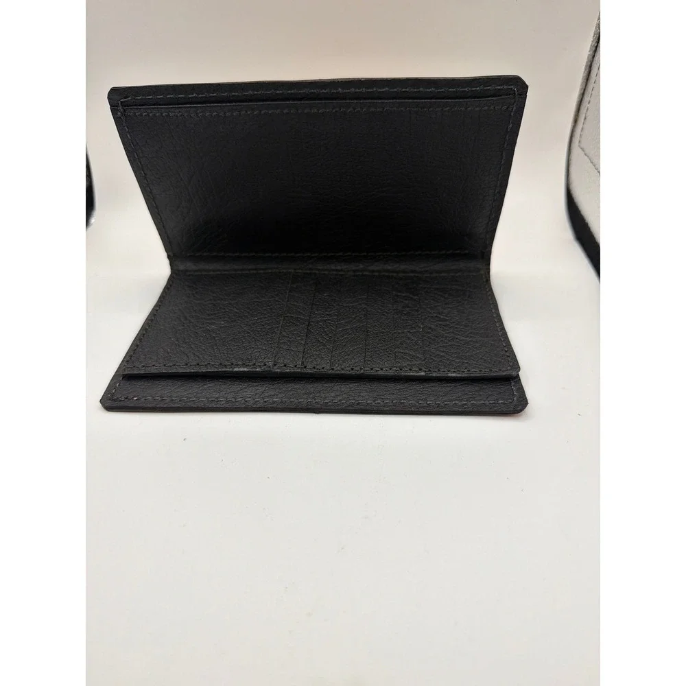 Brand New Hand Tooled Leather Checkbook Cover/ Wallet basket weave floral